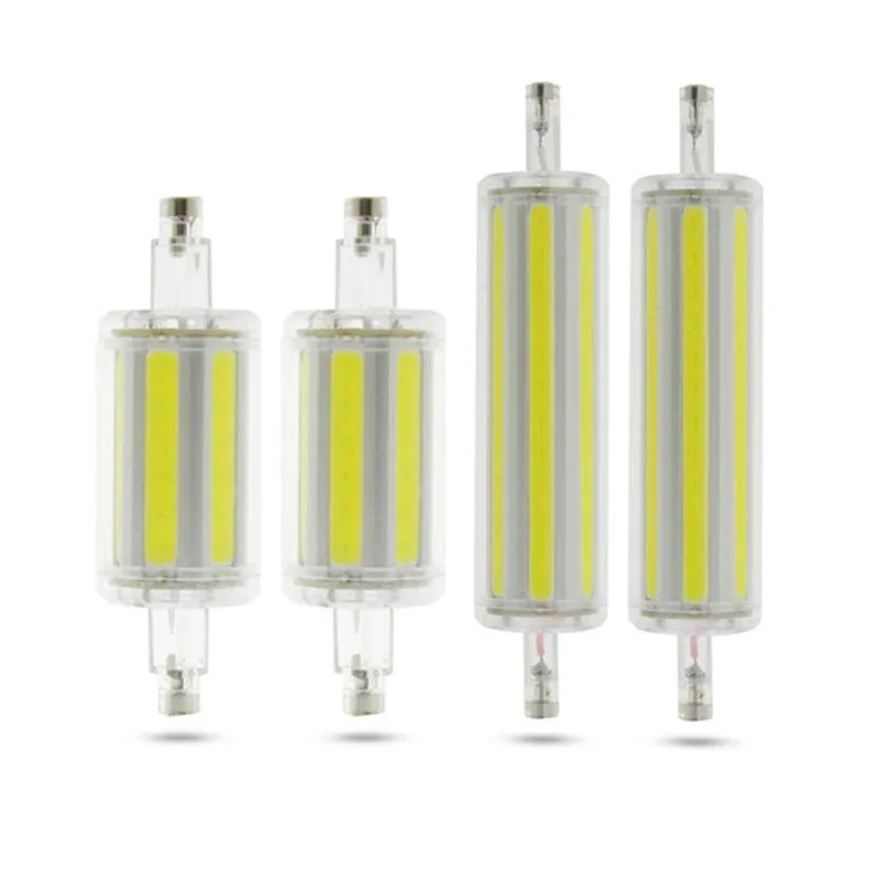 Ampoules lumière LED R7S 78mm 15W 30W haute puissance projecteur 118mm COB Tube ampoule remplacer lampe halogène 110V 220V