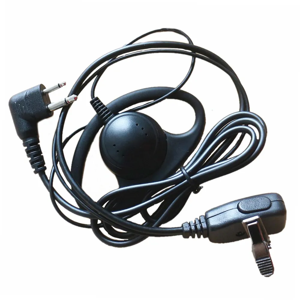 10x D Şekli 2pin Kulak Kancası Kulaklık Kulaklık Kulaklık W / PTT Mic için Motorola Walkie Talkie Radyo XTN446, XTN500, XTN600 AXV5100 AXU4100