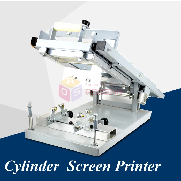 Machine d'impression manuelle de cylindre d'écran de presse d'impression d'écran de courbe de surface pour la tasse de bouteille de stylo ou d'autres produits ronds