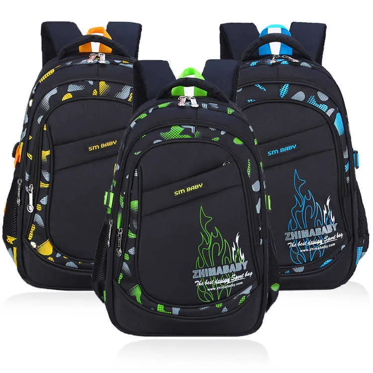 Mochila escolar para niños Mochilas casuales Nylon Bolsas escolares para estudiantes de gran tamaño 7-14 años Mochila escolar impermeable para niños Mochila para niños X0529