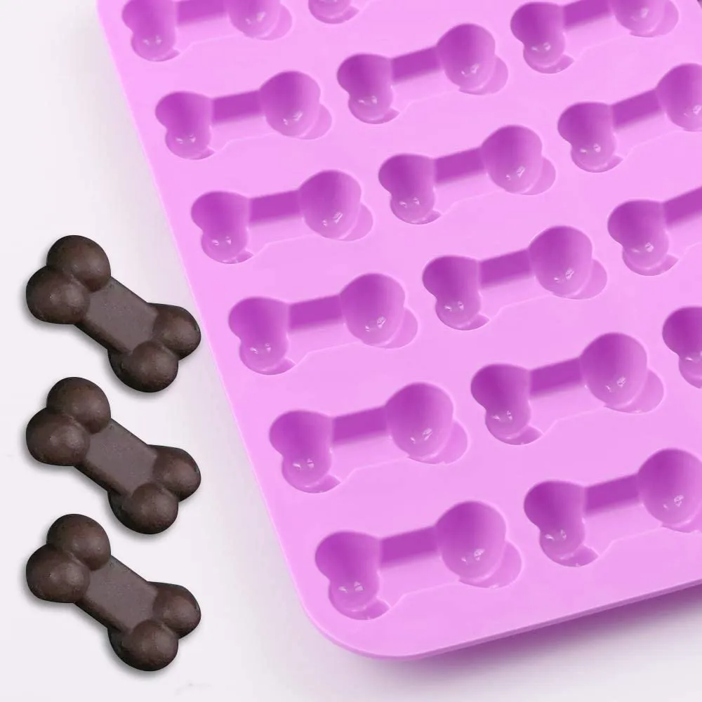 Moules à gâteaux en silicone en forme d'os, 18 cavités, de qualité alimentaire, pour chocolat, bonbons, gâteaux, pudding, gelée, friandises pour chiens 1221546
