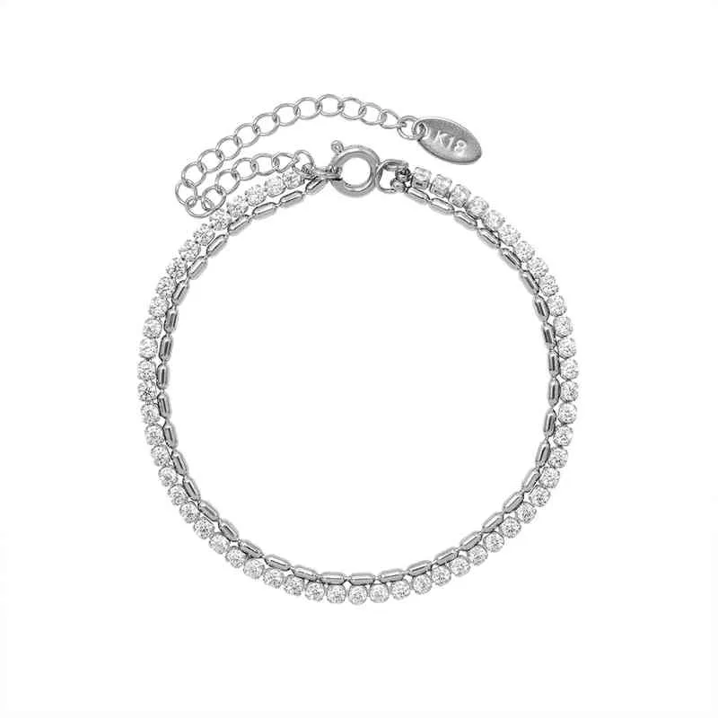 Bracelet Personalized,Women Diamond Double-Layer Hand Accsori Bracelet