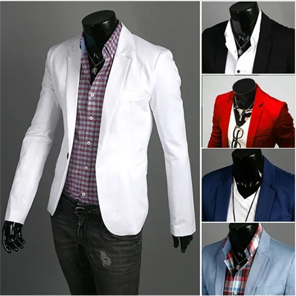 BLAZER UOMINI 2020 Nuovo Arrivo Abbigliamento Moda Abbigliamento Singolo Single Pulsante Terno Suit Giacca uomo Casual Slim Fit Suit Blazer Masculino X0621