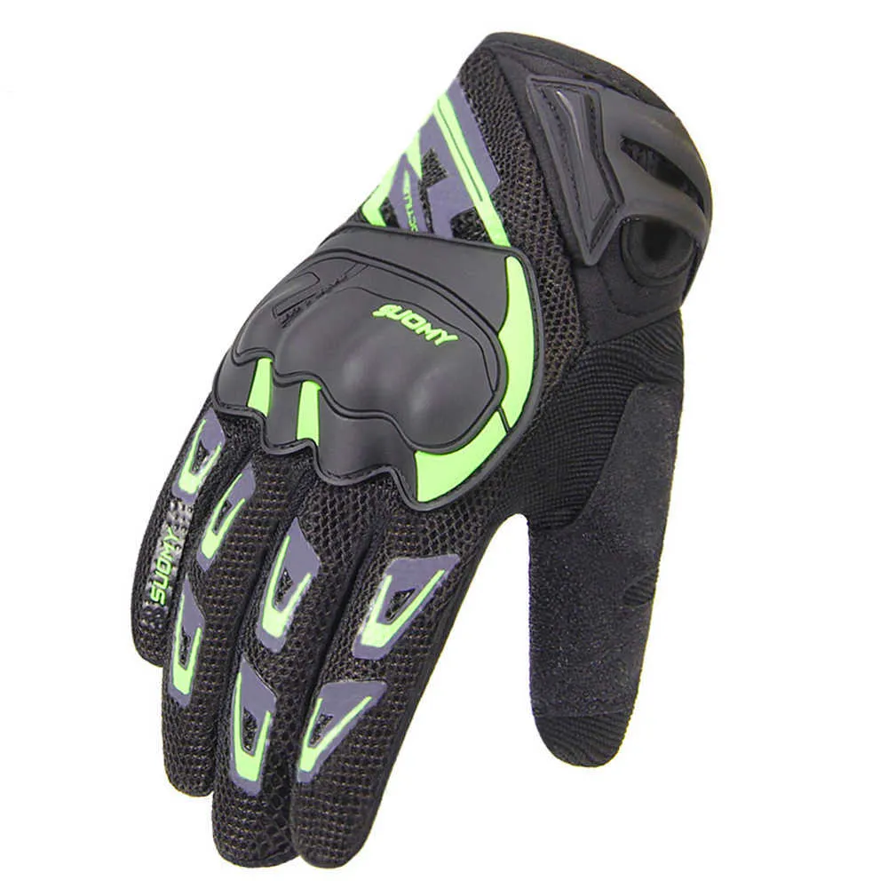 Verão Respirável Luvas de Motocicleta Motocross Guantes Homens Luva Motocicicana Touch Screen Votos Motocicleta Motor de Moda Guantes Moto H1022