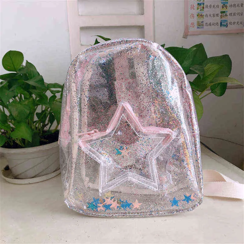 Heart Shaped Glitter Star Mini Backpack For Kids And Women Multifunctional  PVC Childrens Book Bags With Transparent Shoulder Strap Y1105 From  Nickyoung07, $12.81