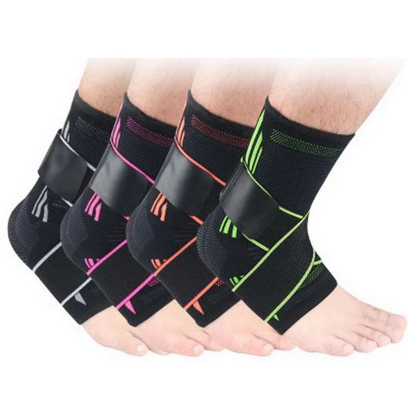 Ankelstöd 1st Tennis Basketball Protector Elastic Bandage Compression Silicone Brace Foot Guard Football Handing Gym