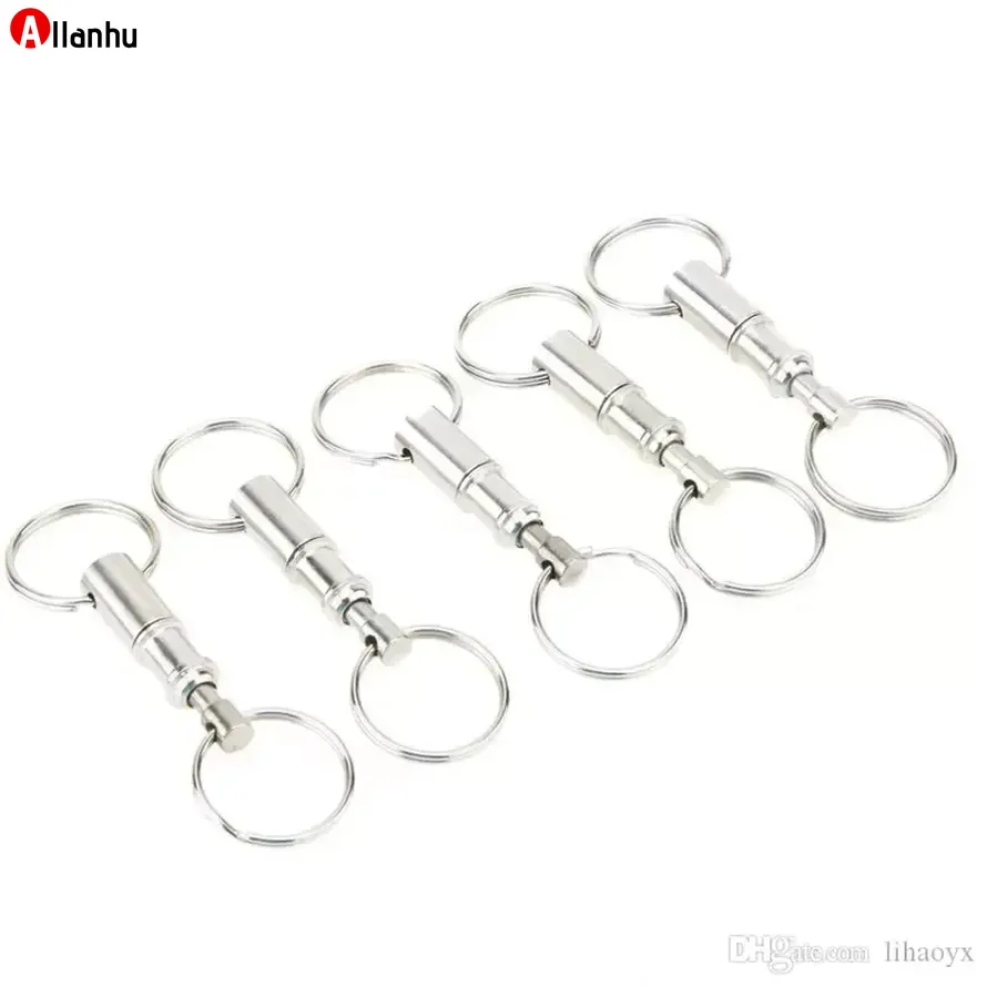 10 Pcs Premium Quick Release Pull-Apart Key Amovible Handy Keyring Amovible Porte-clés Accessoire avec Deux Anneaux Fendus WHvfd