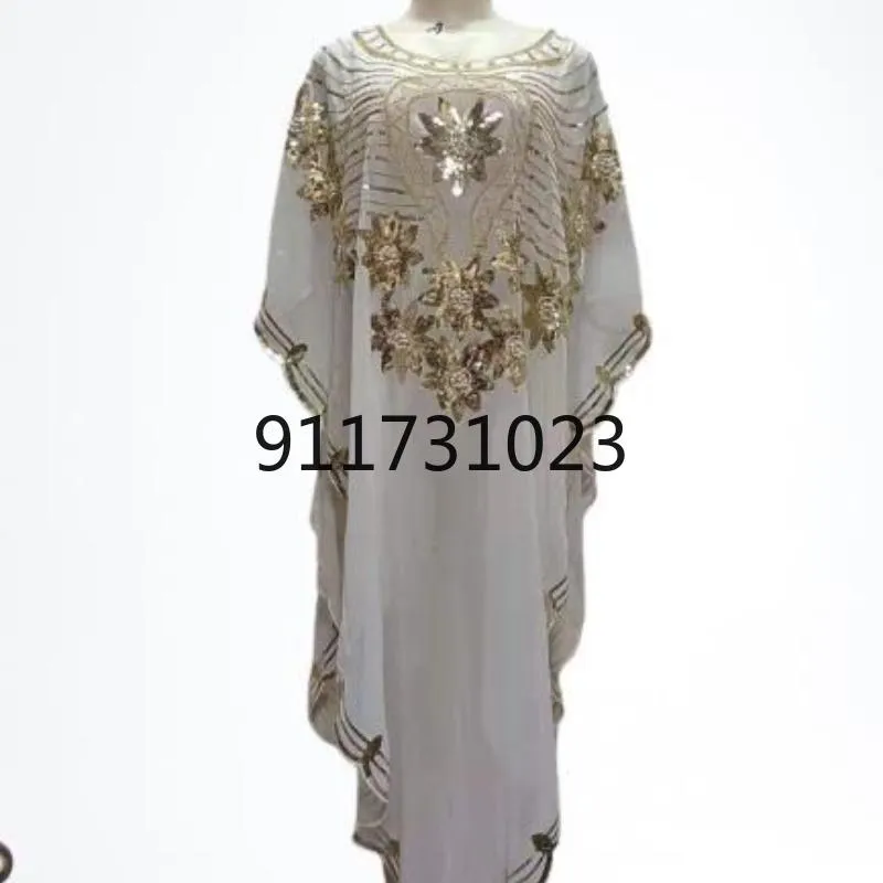 ملابس عرقية للسيدات تصميم كلاسيكي ملابس أفريقية Dashiki عباية أقمشة شيفون ترتر فستان باتوينغ فضفاض متعدد الاستخدامات مقاس مجاني