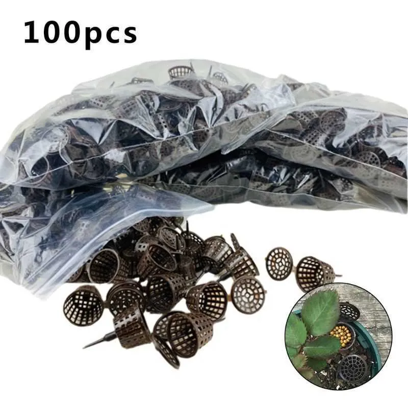 100 Pcs/pack Fertilizer Basket for Flower Pot Osmocote Bonsai Orchid Plants Drop 210615