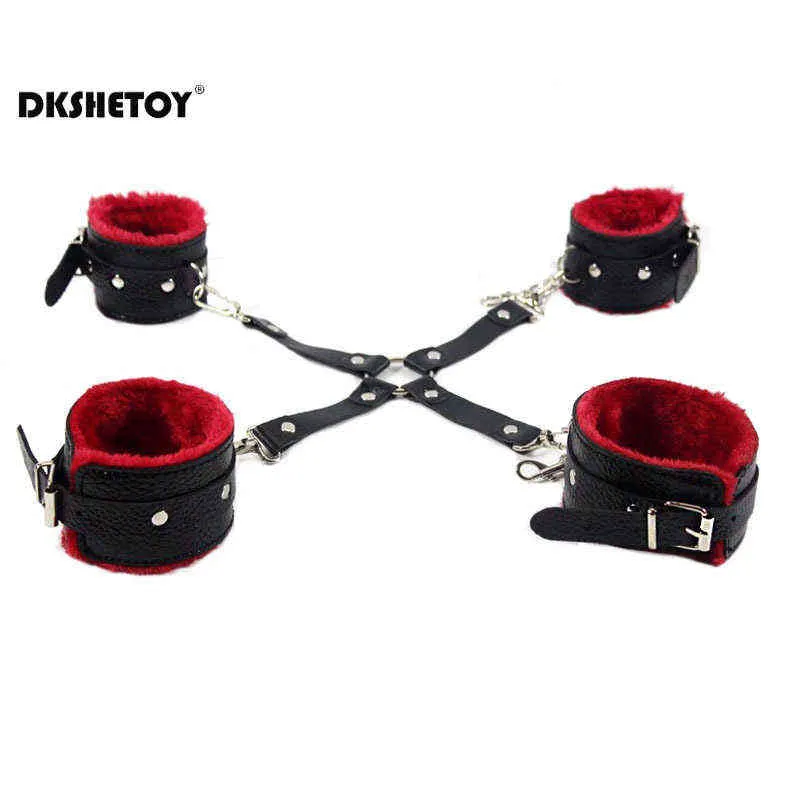 NXY Adult toys 10 Piece Sexy Plush Toys Leather Fun Set Alternative Bundle Happiness Increased Binding Connection Kit Sex FB 1130