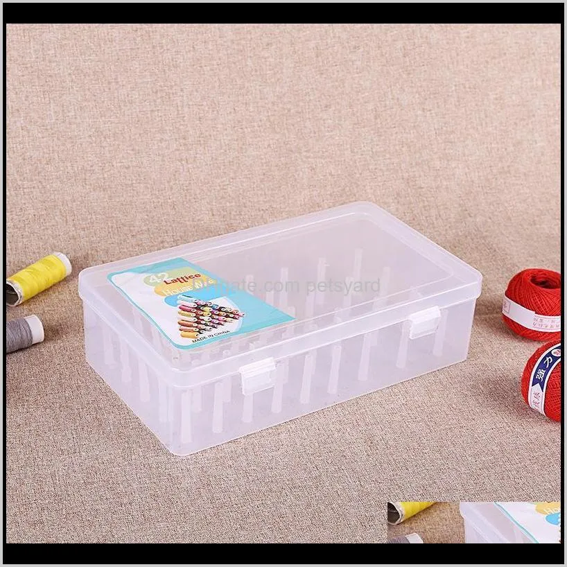 sewing thread storage box 42 pieces spools bobbin carrying case container holder craft spool organizing 24 other arts and crafts