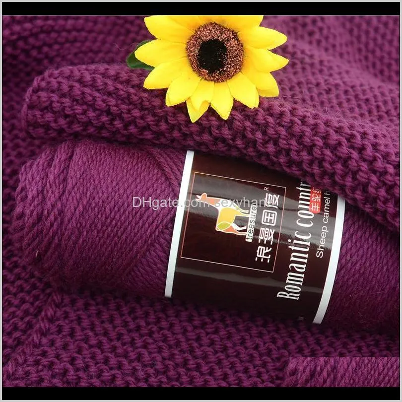 100g/pcs colorful thick yarn for knitting baby knitting work wool yarn for hand knitting thread alpaca wool yarn