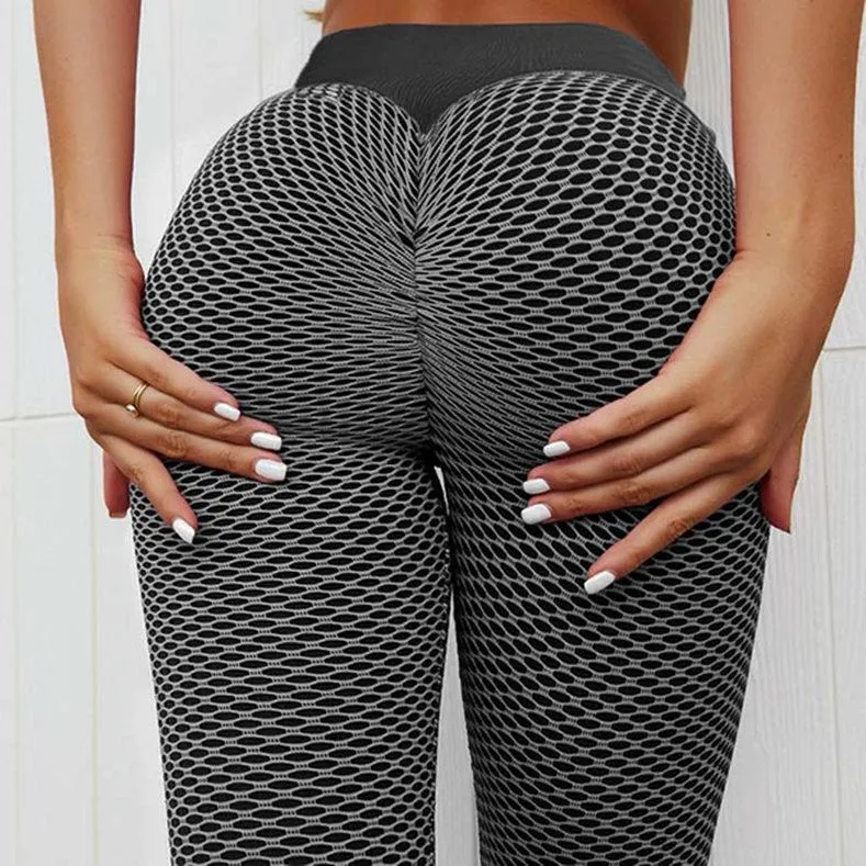 Tiktok Kadınlar için Sorunsuz Yoga Pantolon, Dokulu Yüksek Bel Popo Kaldırma Tayt Karın Kontrol Anti-Selülit Egzersiz Tozluk Sıkı