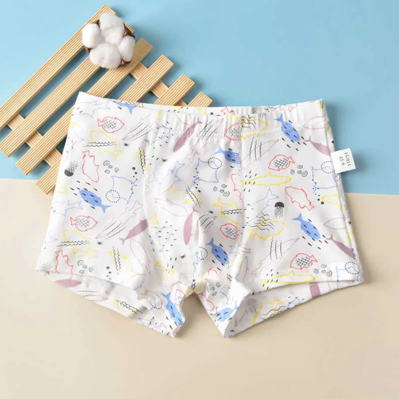 Cartoon Art Fish Cotton Boxers For Teen Boys 5 Pack From Cong05, $16.11