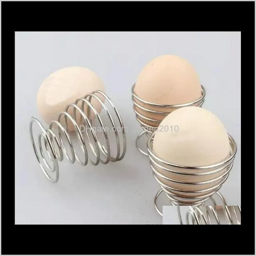 new spring boiled eggs holder stainless steel egg poachers wire tray egg rack cup cooking kitchen tools