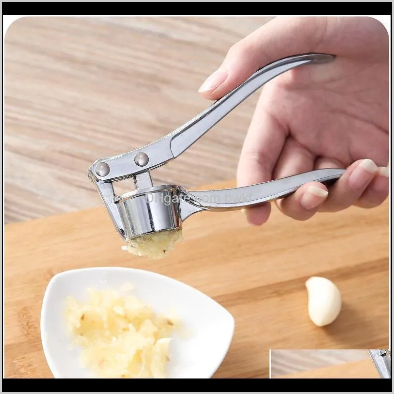 stainless steel garlic press crusher kitchen cooking ginger squeezer masher handheld ginger mincer tools kitchen accessories