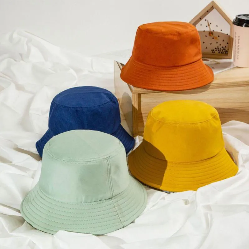 Men's Solid Color Foldable Sun Hat Wide Brim Adjustable Fisherman Cap Summe  - 財布、帽子、ファッション小物