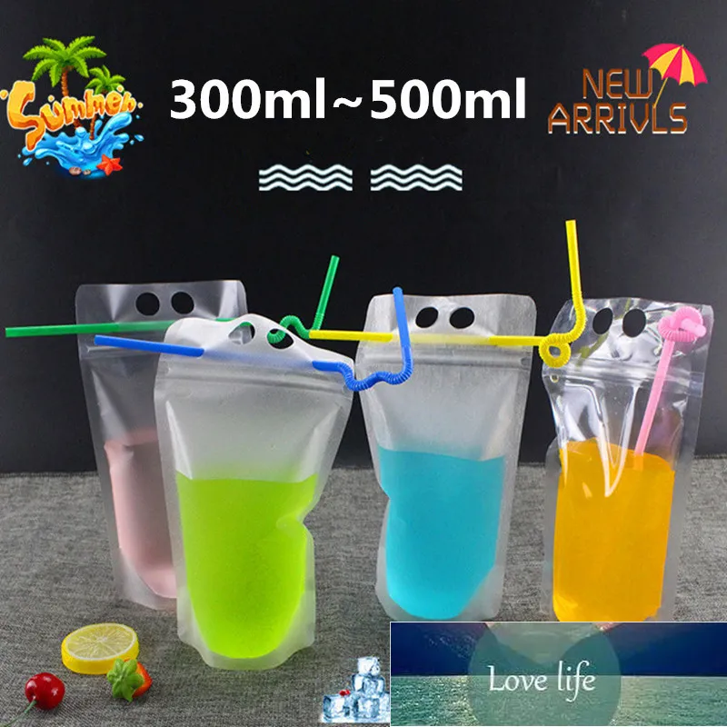 50pcs 300 ml ~ 500 ml vide été portable sac de boisson bière lait barre jus de fruits café fête boissons sac support impression prix d'usine conception experte qualité dernière