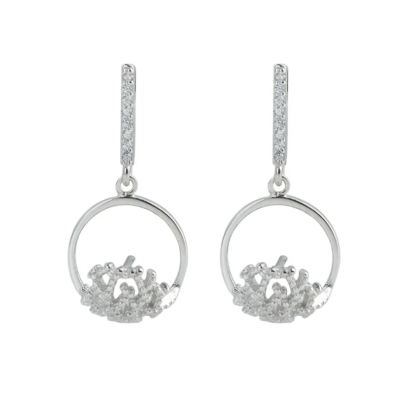 Réglages de boucles d'oreilles en perles rondes en argent sterling 925 Boucles d'oreilles en forme de demi-boule creuses 5 paires