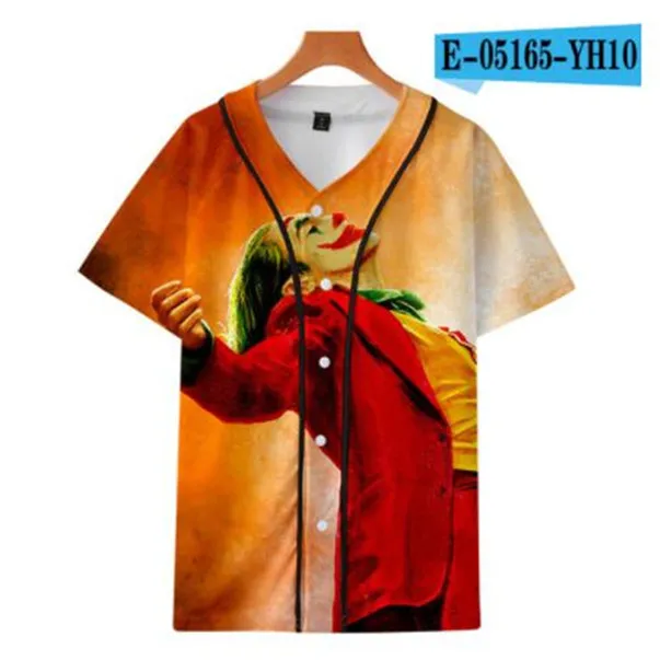 Custom Man Baseball Jersey Knopen Homme T-shirts 3D Gedrukt Overhemd Streetwear Tees Shirts Heup Hop Kleding Voor en Achterafdruk Goed 094