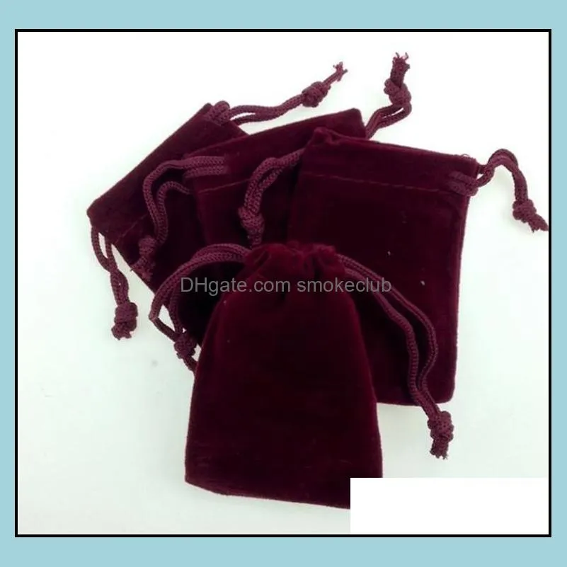 Soft Velvet Jewelry Pouches Storage Bags Rings Necklace Earrings Stud Bracelets Bangle Gift Drawstrings Packaging Bags