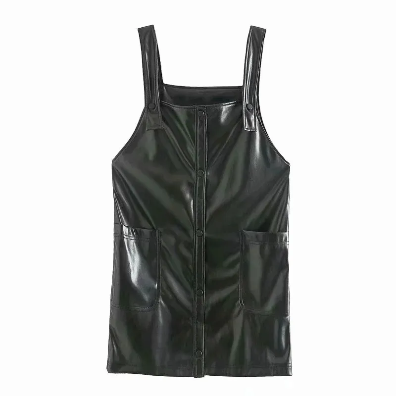 chinese dress ladies French royal sister high-end niche top leather suspender dress hot gir   Lee Nhi Boutique