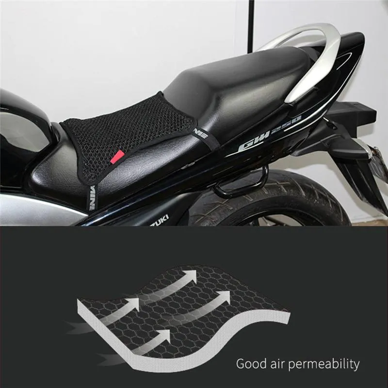 Car Seat Covers Damping Anti-skid Pad Pain Relief Motorcycle Mesh Elastic Ventilation And Heat-resistant Cover Cushion
