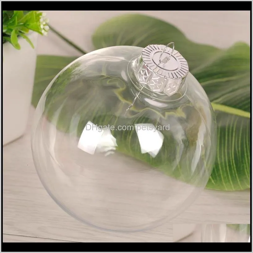 wedding decorations plastic ball 2020 christmas tree pendant new transparent diy high permeability hollow sphere outdoor 7 98sq f2