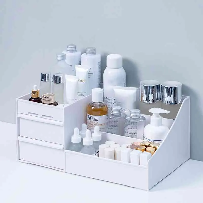 Grote capaciteit Cosmetische lade Organisator Nagellak Make Container Desktop Sundries Opbergdoos