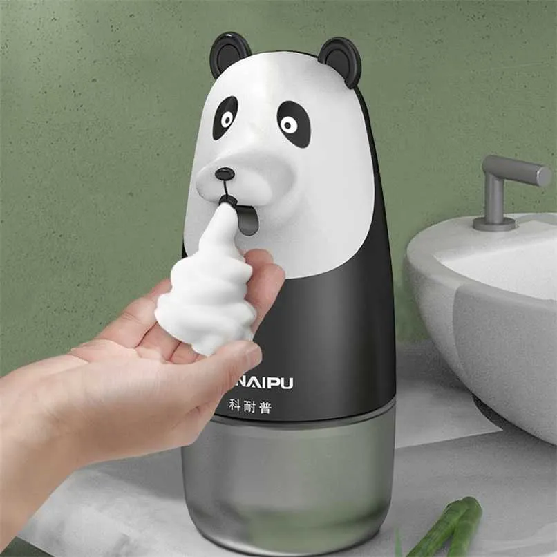 Distributeur automatique de savon en mousse KENAIPU, machine à laver les mains liquide à induction de dessin animé, charge USB, lavage intelligent des mains en mousse 211206