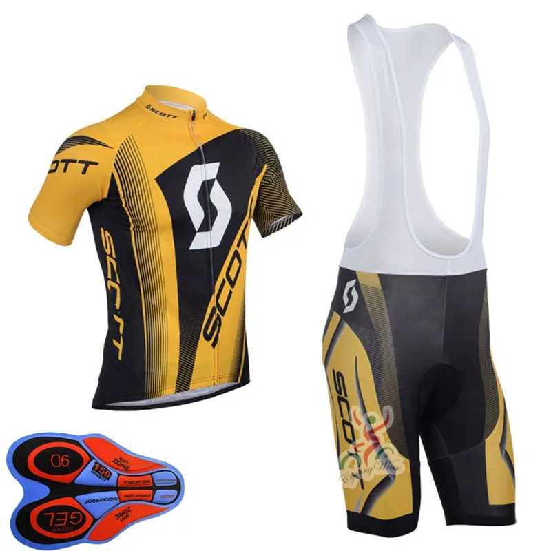 Scott Team Ropa Ciclismo Respirável Mens Ciclismo De Manga Curta Jersey Bib Shorts Conjunto Verão Estrada Roupas Roupas Roupas Ao Ar Livre Bicicleta Uniforme Esportes Terno S210042064