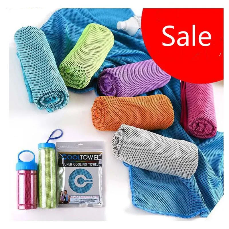 Glace froide serviette refroidissement cou enveloppement été insolation sport exercice Cool séchage rapide doux respirant serviettes Golf Football