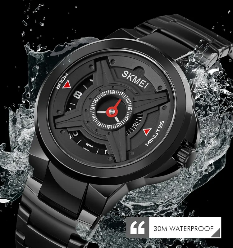 SKMEI Japanese Movement Men Quartz Wristwatch Creative Dial Clock