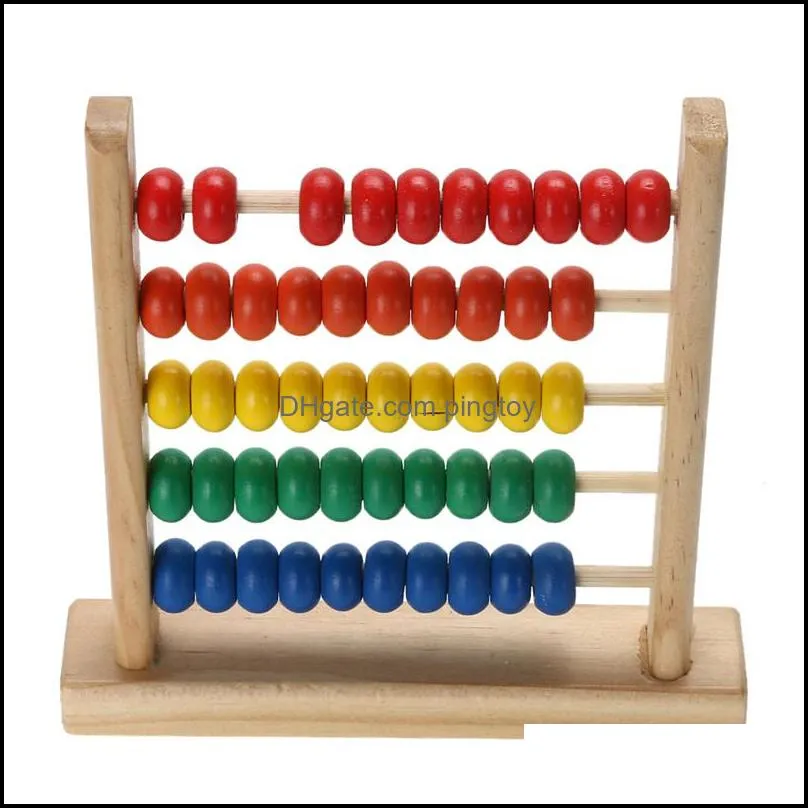 Baby Toy Wooden Abacus Colorful Small Numbers Counting Calculating Beads Kids Math Learning Early Educational Toy