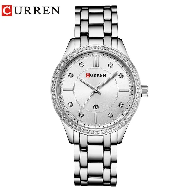 Armbanduhr Relojes Para Mujer Curren Women Watches Brand Quarz Damen Anschauen Luxus Armbanduhr Edelstahl Frauenmodei