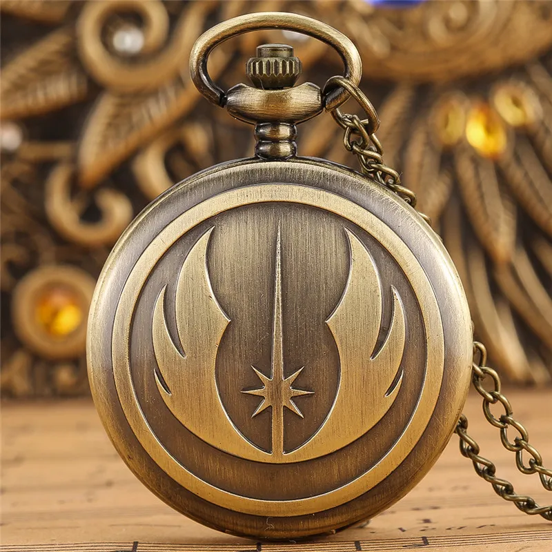 Bronze King Arthur Design Gothic Pocket Watch With Arabic Numerals