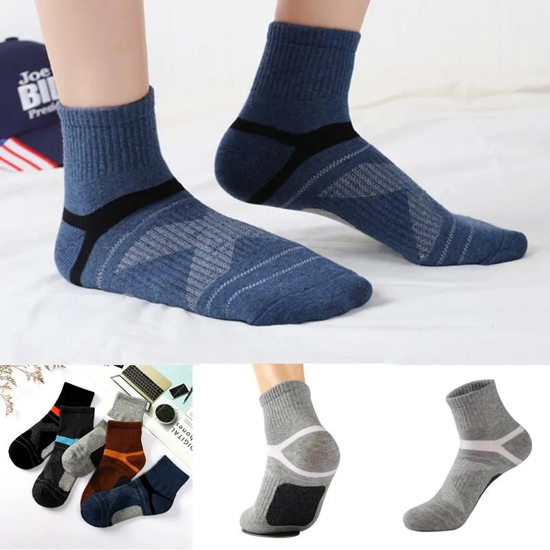 Men's Socks Warm Cotton Stockings Sports Basketball Tide Cycling Color Coolmax Climbing Camping Running Ankle