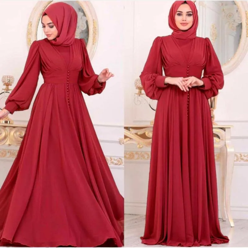 Etniska kläder abaya dubai muslimska hijab klänning för kvinnor kalkon islam chiffon eid fest klänningar marocko robe femme kaftan djellaba