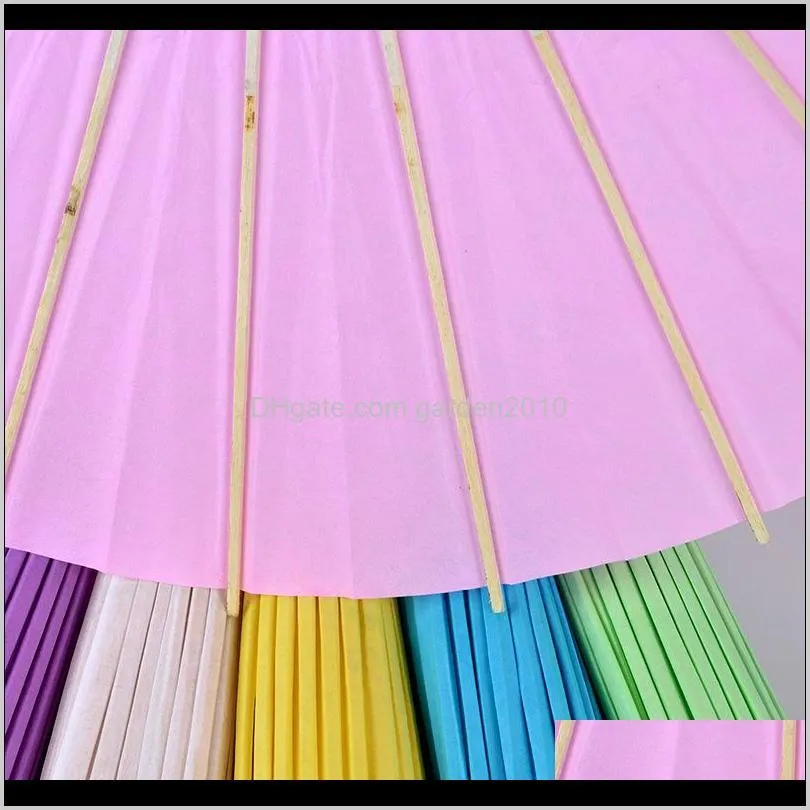 23.6inch(60cm) bamboo oil-paper long handle parasols umbrella sun parasol outdoor party events decoration wen5940