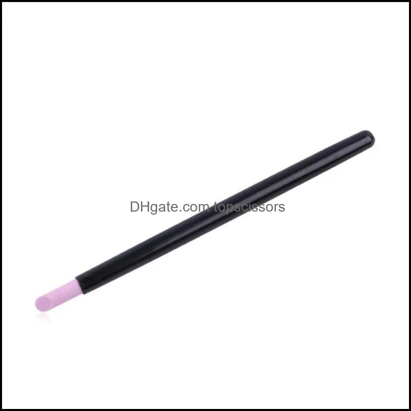 Black Quartz Scrubs Stone Cuticle Stick Pen Nail Art Pusher Spoon Cut Manicure Care Tools Files1