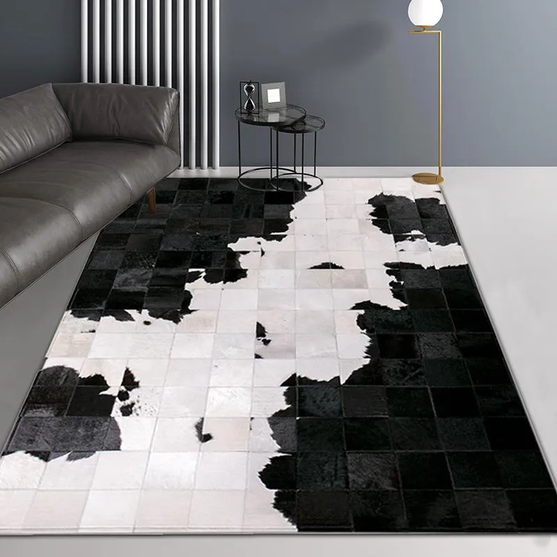 Teppiche Nachahmung Kuh Leder Gedruckt Für Wohnzimmer Nordic Gefälschte Pelz Große Teppich Dekoration Hause Teppiche Und Teppich Tapis