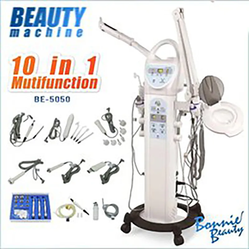 10 in 1 multifunctionele ultrasone facial steamer skin scrubber schoonheidssalon apparatuur