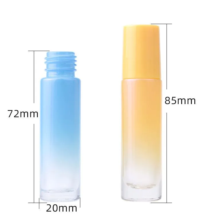 10ML Jade Roll On Bottle Travel Portable Mini Glass  Oil Bottles Natural Crystal Stone Cosmetic Empty Bottling DH8868