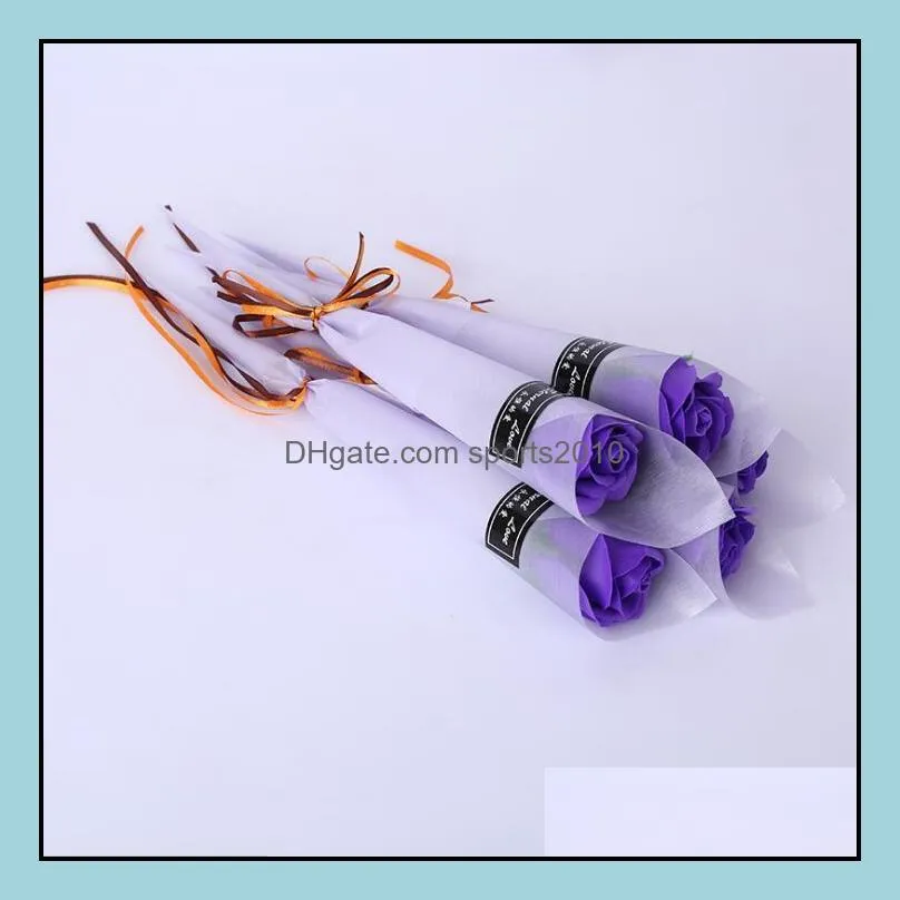 Paper soap flower creative simulation rose Valentine `s Day Gift flower Fake flower Free Shipping LX1421
