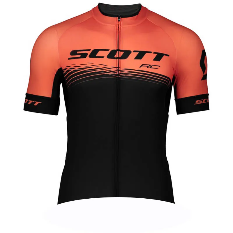Scott Pro Team Męskie rowerze Krótkie rękawy Koszulki Jersey Road Racing Koszule Jazda na rowerze Topy Oddychające Sporty Outdoor Sports Maillot S21041968 \ t