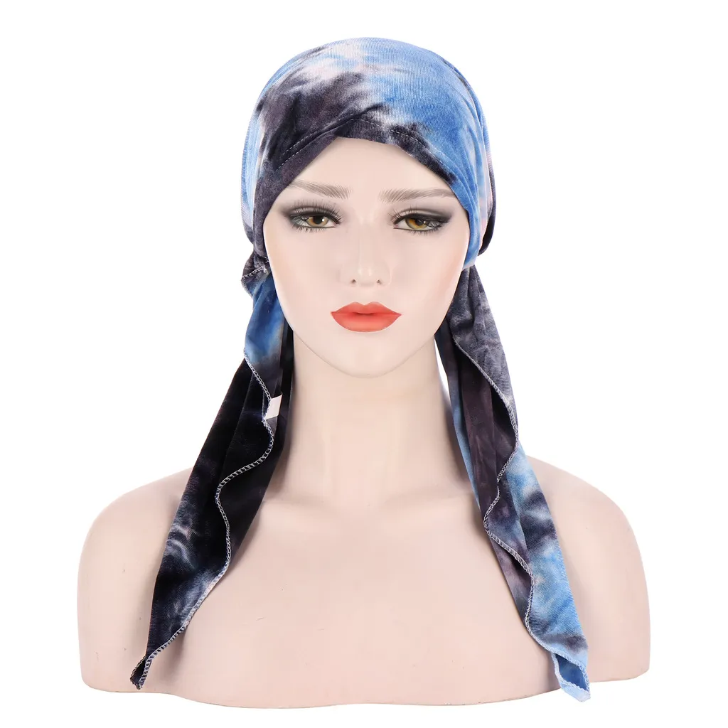 Cachecol Head Muslim Velvet Turbante Headwrap para Mulheres Pre-Tied Chemo Gosenes Caps Bandana Headscarf Cancro Hijabs Acessórios