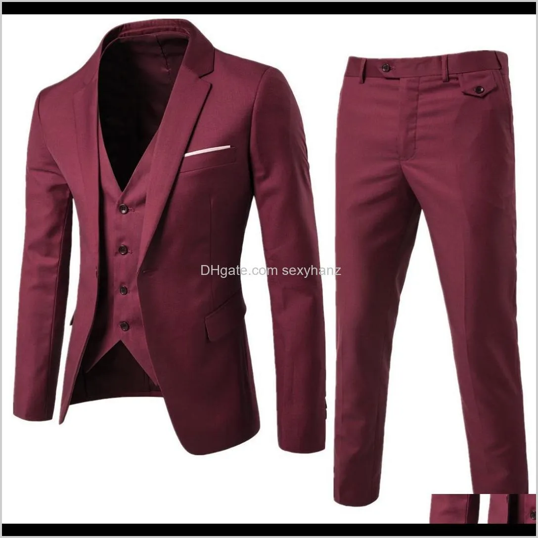man suit business formal leisure dress slim fit waistcoat three-piece groom wedding suit two-piece set s-6xl