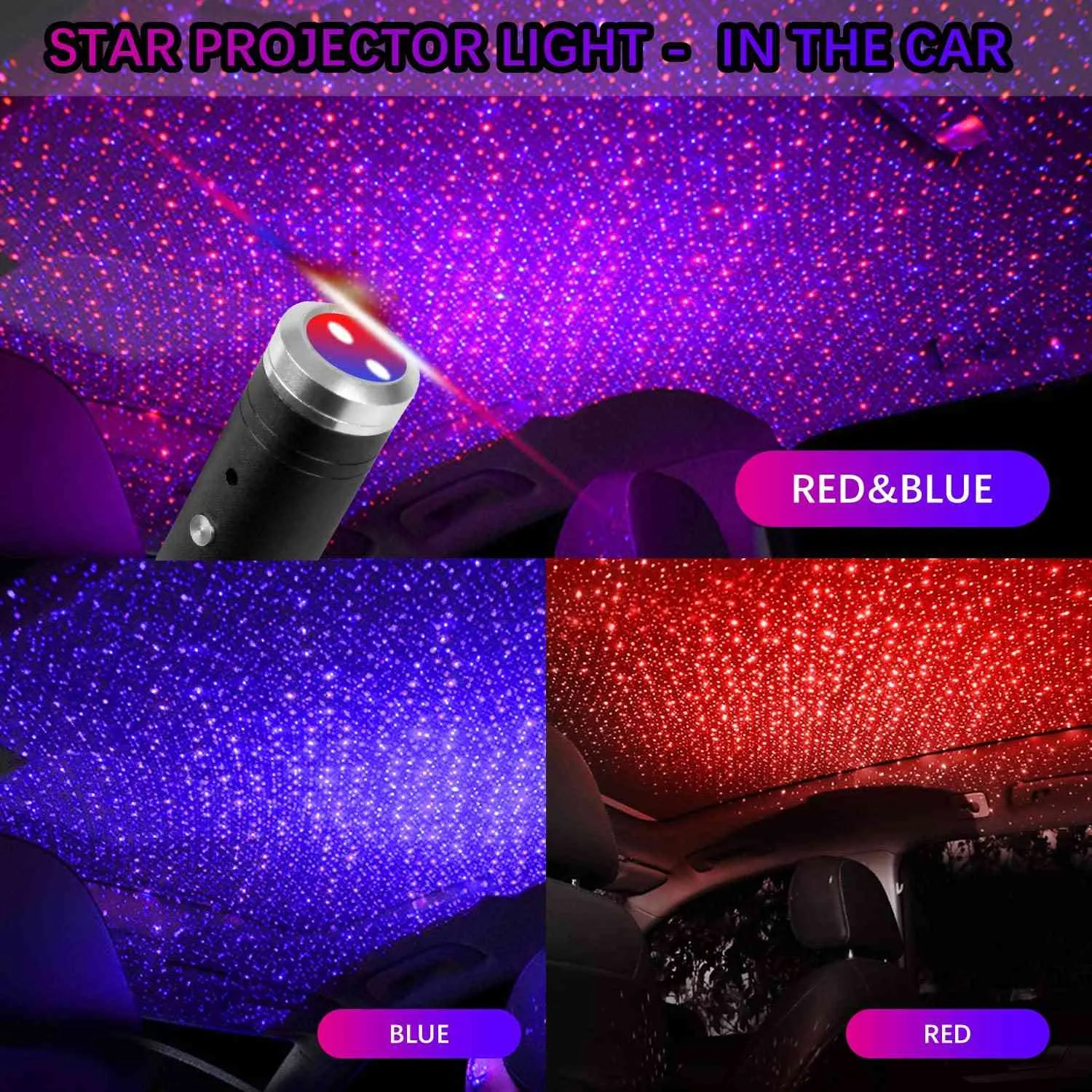 USB Autodach Atmosphäre Sternenhimmel Lampe, LED Auto Decke