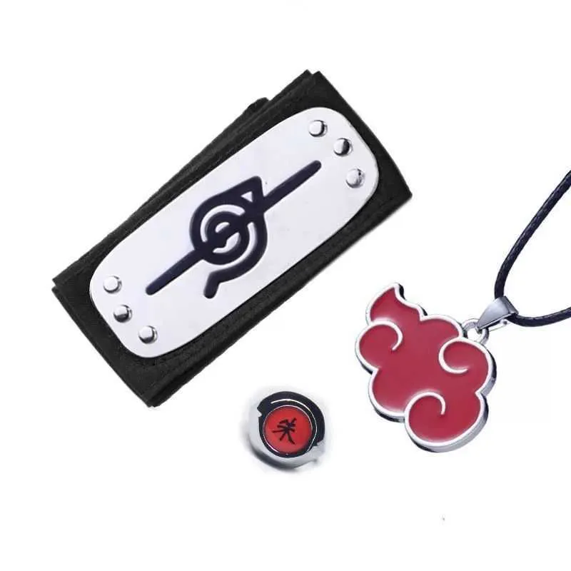 5 PICS Uchiha Tobi Obito Akatsuki Cosplay Kostuum Mantel Halloween Man Vrouw Cosplay Kostuum Hoofdband Accessoires Y0827311A