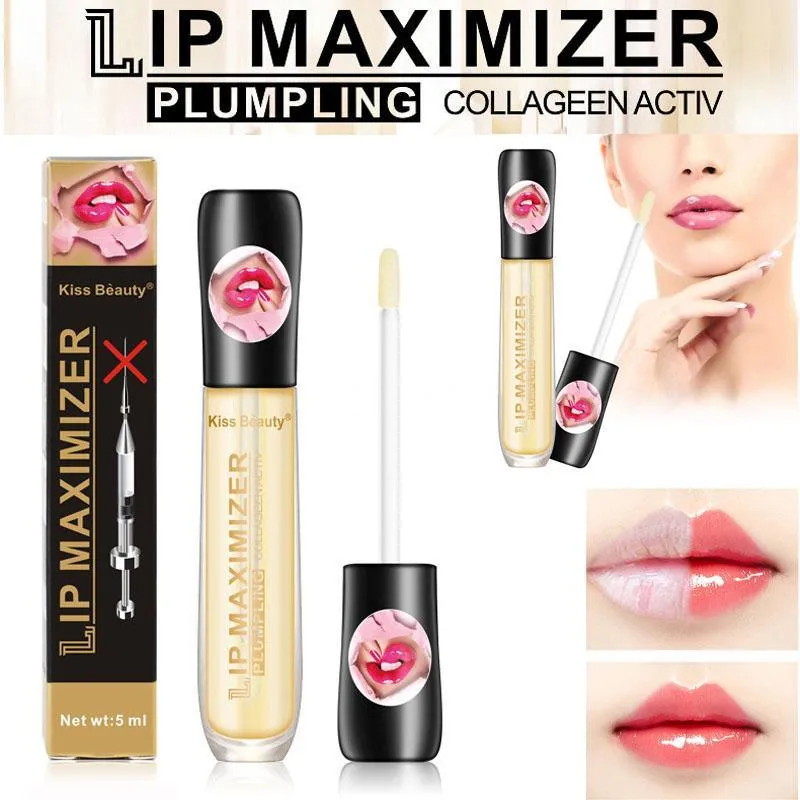 DHL Kiss Beauty Lip Plum Minder Gloss Olie Hydraterende Lip Maximizer Plumpling Enhancer Lips Mask Lipgloss Meteen Sexy Care Serum